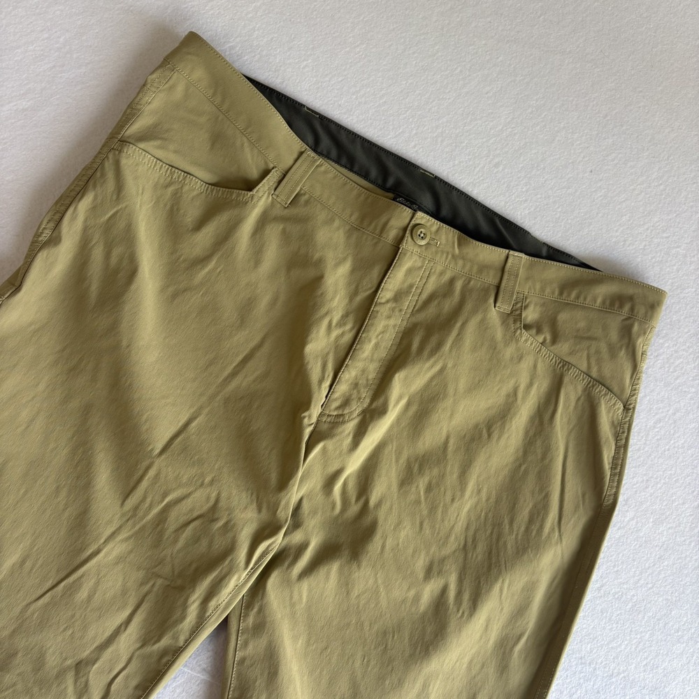 Eddie Bauer Chino Pants Mens 40x32 Khaki Cargo Guide Pro Hiking Camping Pockets